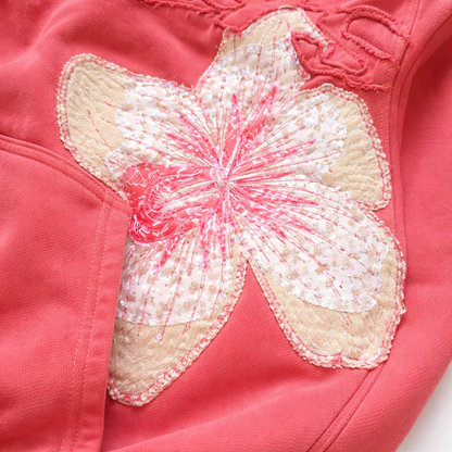 Coral Patchwork Hoodie