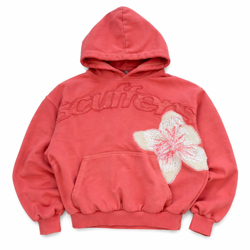 Coral Patchwork Hoodie